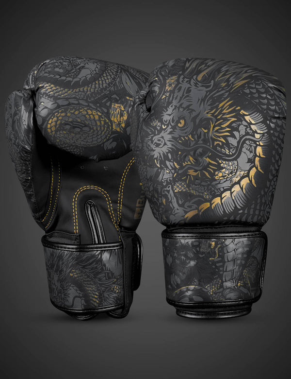 Dragon Boxing Gloves - Matte Black