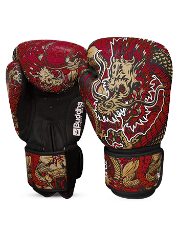 Thai boxing gloves Buddha Fight Wear Fancy Dragon
