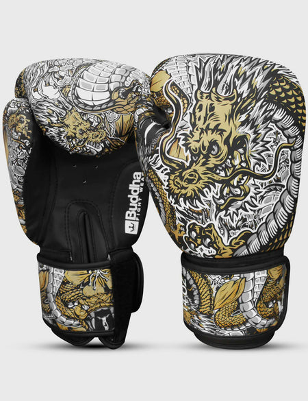 Dragon Boxing Gloves - White