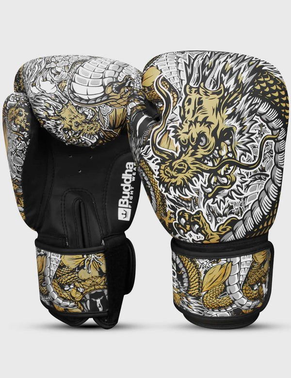Dragon Boxing Gloves - White